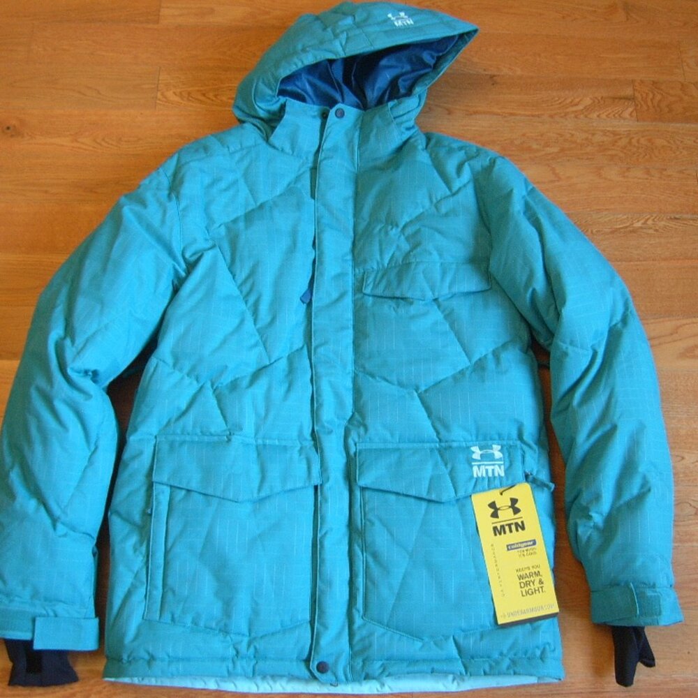 BRAND NEW WITH TAGS UNDER ARMOUR MEN EXTREME COLDGEAR MOUNTAIN HOODED COAT sz L